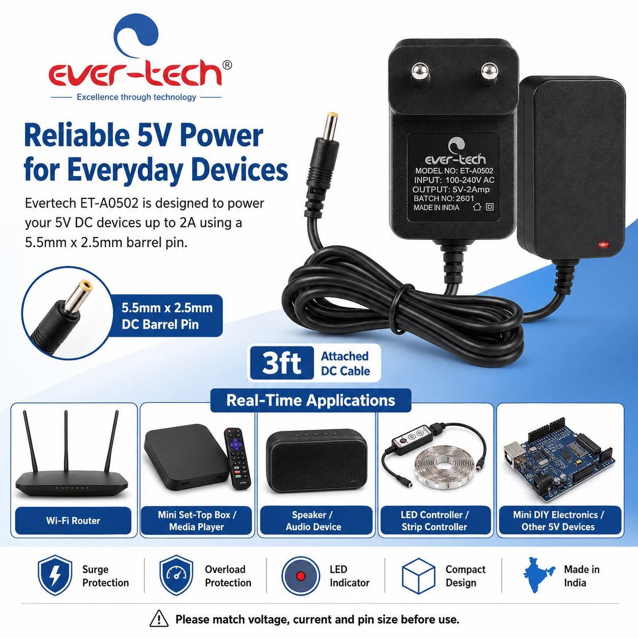 AC/DC Adapter (ET-A0502) - Image 2