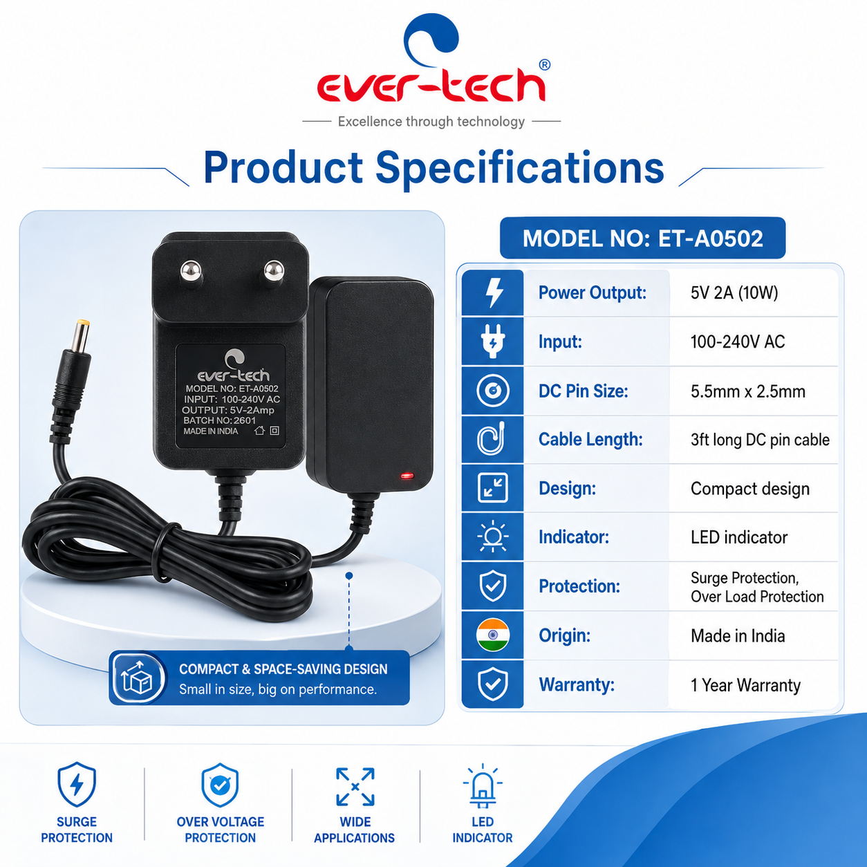 AC/DC Adapter (ET-A0502) - Image 3