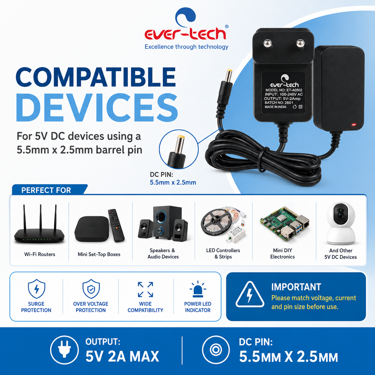 AC/DC Adapter (ET-A0502) - Image 4