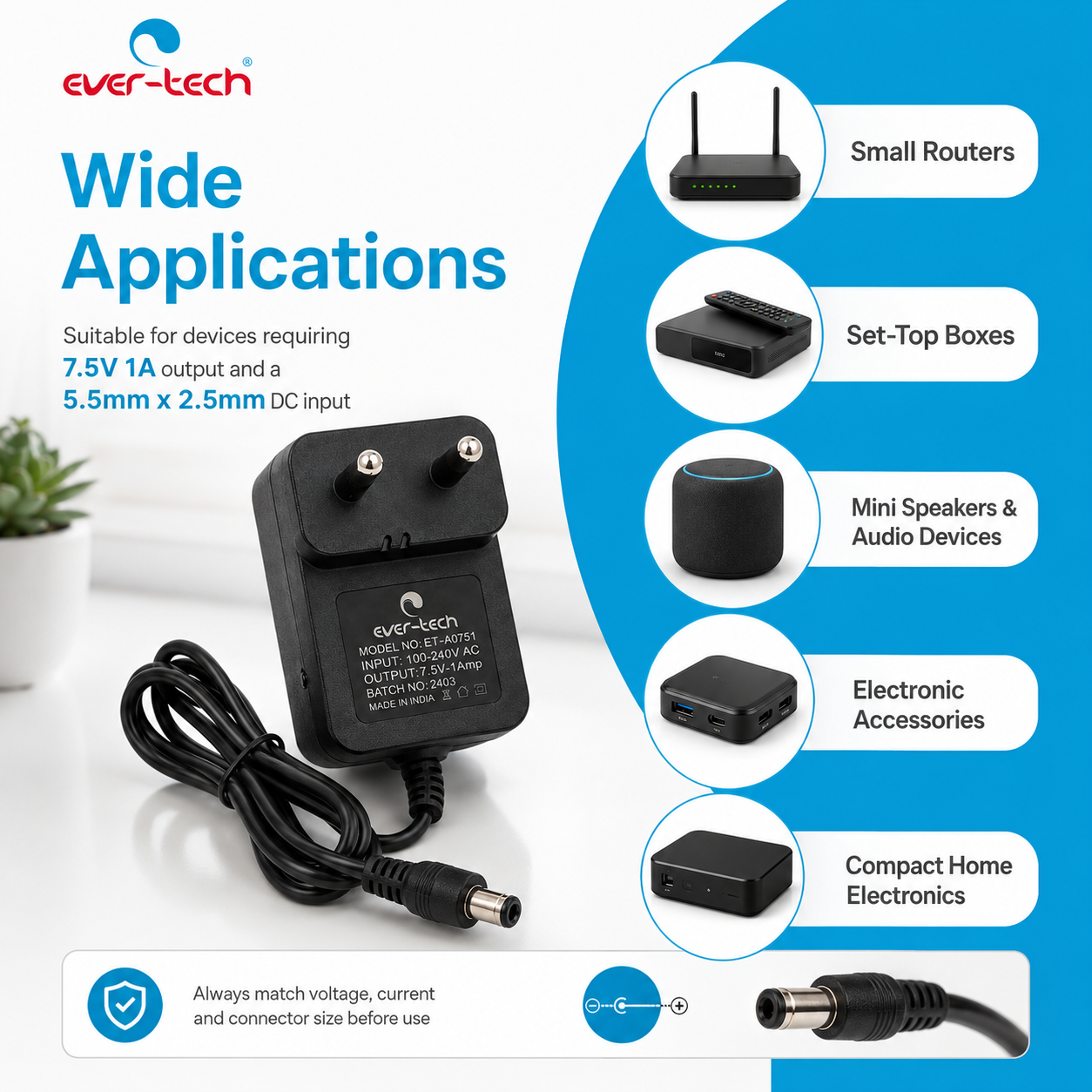 AC/DC Adapter (ET-A0751) - Image 4