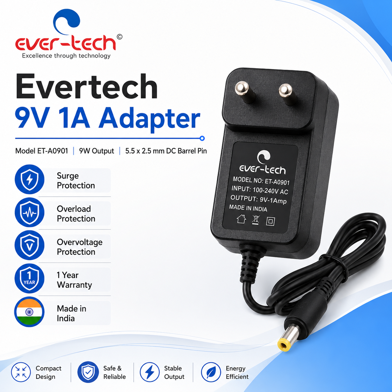 AC/DC Adapter (ET-A0901) - Image 2