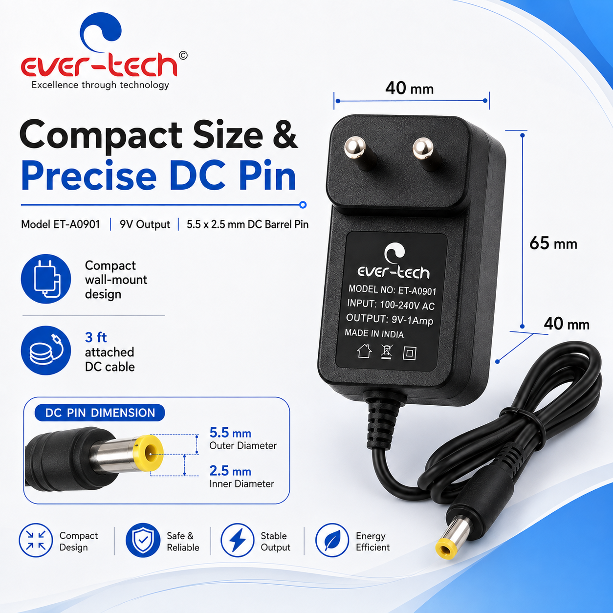 AC/DC Adapter (ET-A0901) - Image 4