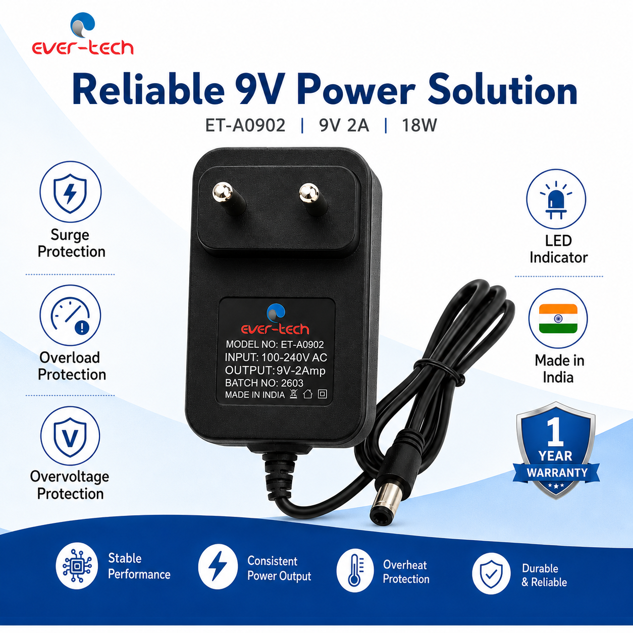 AC/DC Adapter (ET-A0902) - Image 3