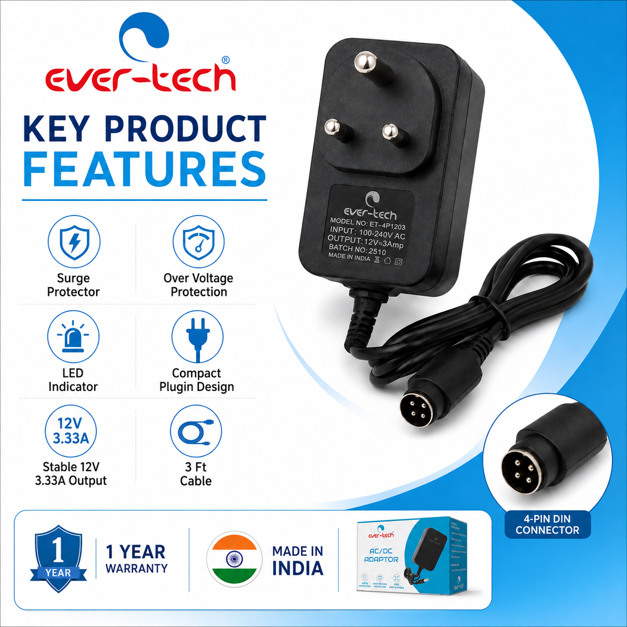 Adapter for DVR/NVR/CCTV (ET-4P1203) - Image 6