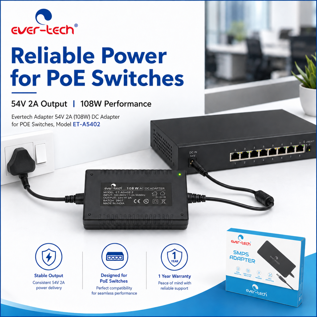 Adapter for POE Switches (ET-A5402) - Image 2